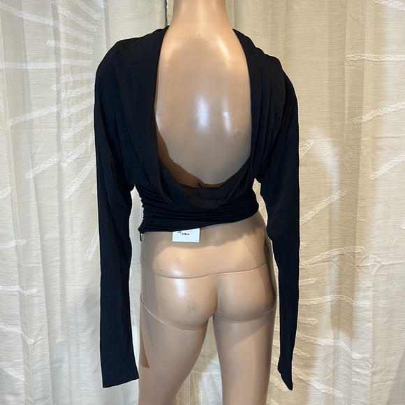 RUNWAY Saint Laurent Draped Jersey Open back Top - Picture 11 of 15